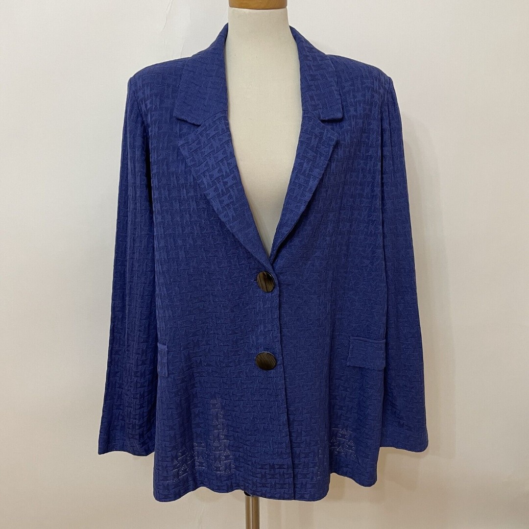 Misook Knit Cardigan Top Jacket Blazer Size 2X Purple
