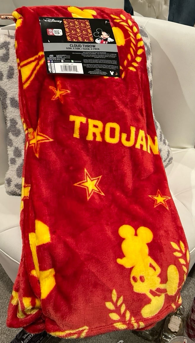 Mickey Mouse USC Trojans Cloud throw