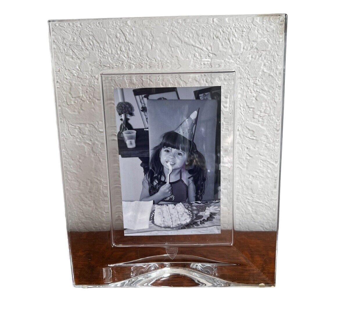 Orrefors Sweden Clear Crystal Photo Frame for Photo 5 x 7