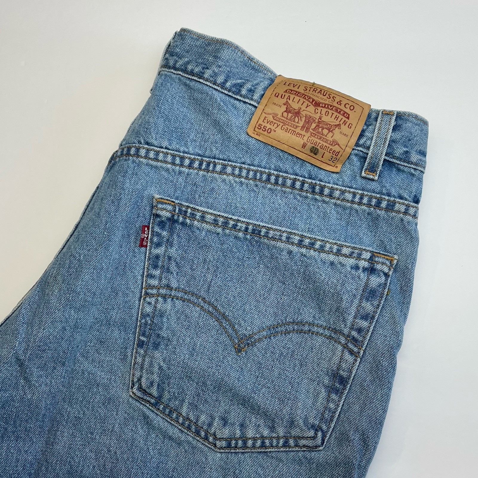 Levi's 550 Vintage Jeans Men's 40x32 Relaxed Fit Wide Loose Y2K Baggy 90s Blue