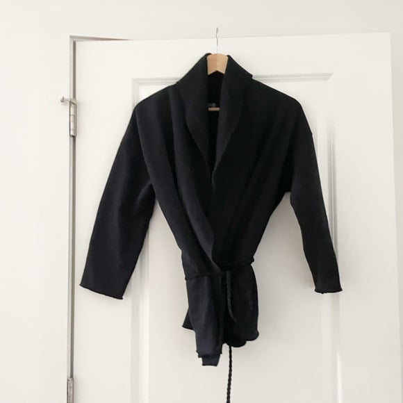 We Are Sundays Belted Wrap Fleece Cardigan Sweater Coat