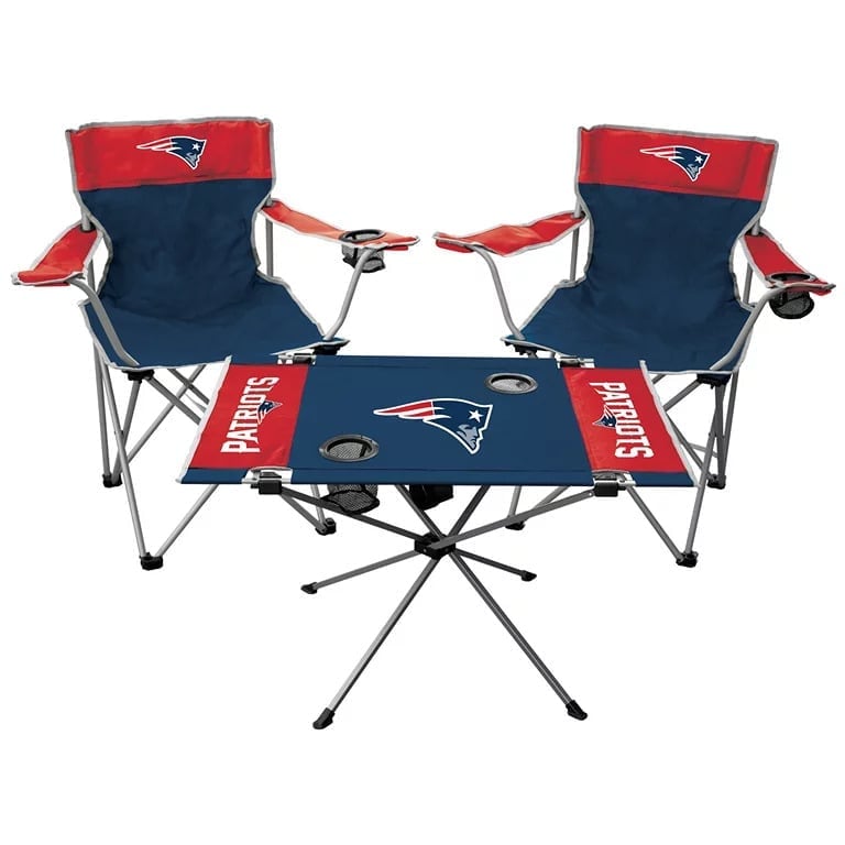 New England Patriots 3 Piece Tailgate Kit - 2 Chairs - 1 Table