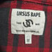 Ursus Bape by A Bathing Ape Cotton Flannel Shirt Red & Vintage Black Size 02 M