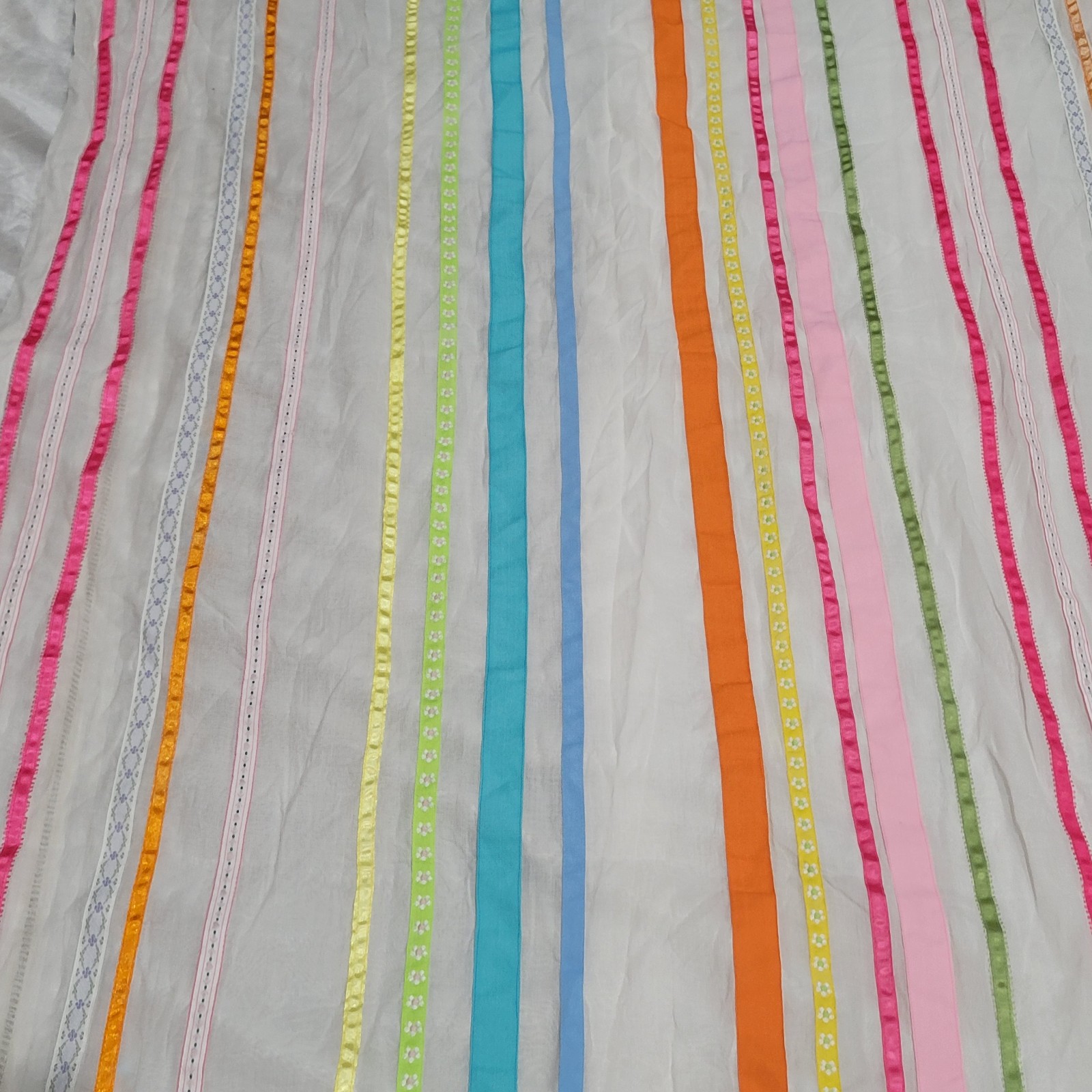 Pottery Barn Teen Be Ribbonaire sheer panels curtains one pair