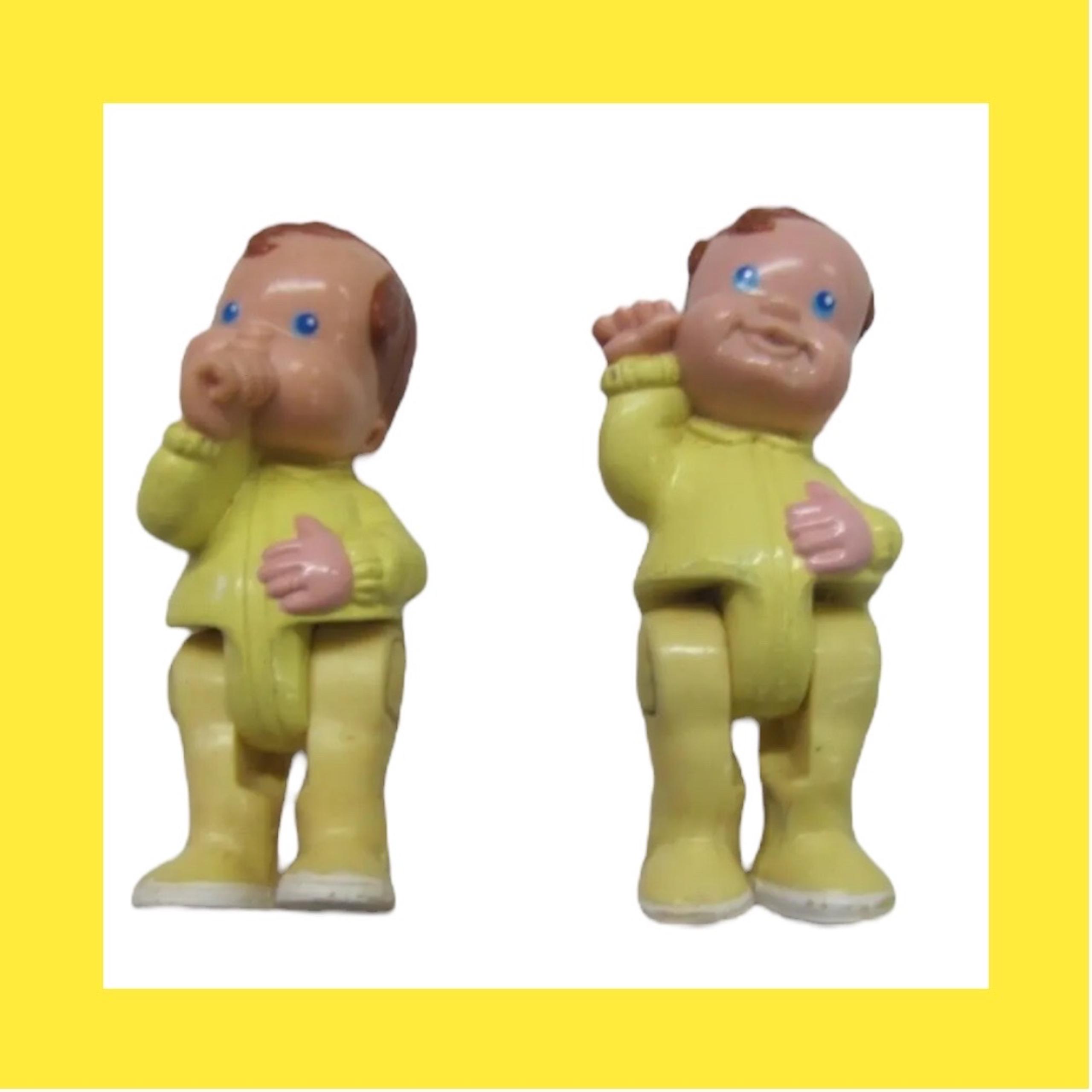 FISHER PRICE Loving Family Dream Dollhouse BABY BOY TWINS Dolls 1993 LOT Yellow