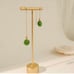 Jade Donut Hook Hang Earrings