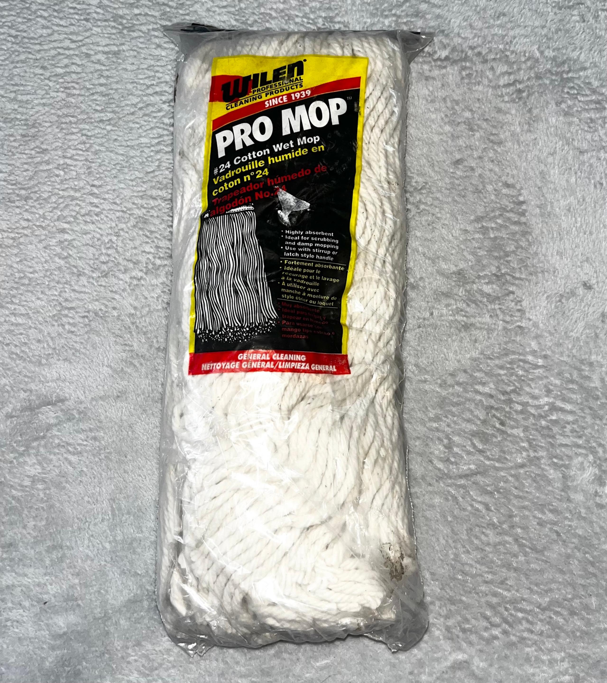 Wilen Pro Mop Replacement Mop Head #24 Cotton Wet Mop New