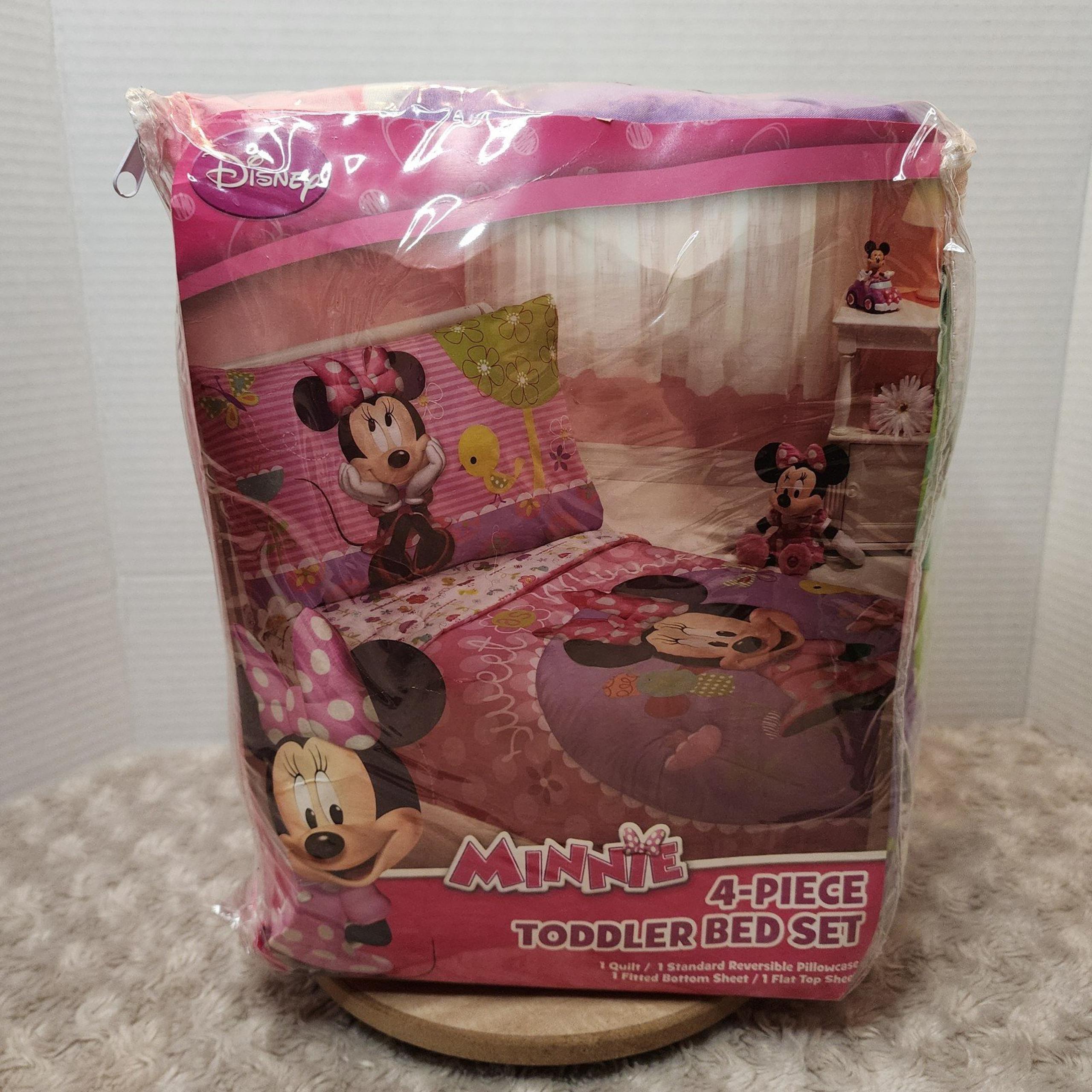 Minnie Mouse 4 Piece Toddler Bedding Set Sweet as Minnie Sheets Quilt Pillowcase