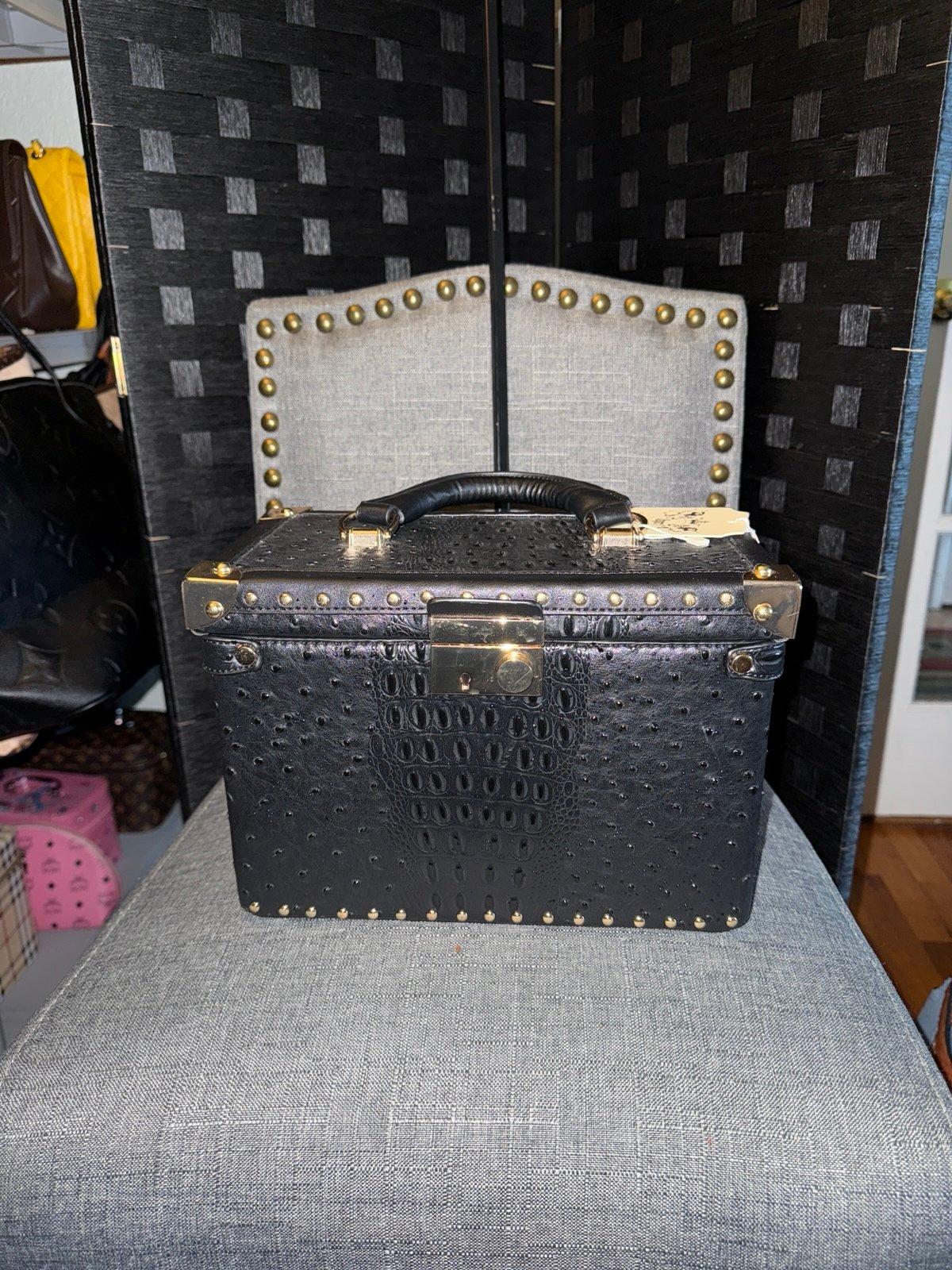 Black box purse or makeup bag