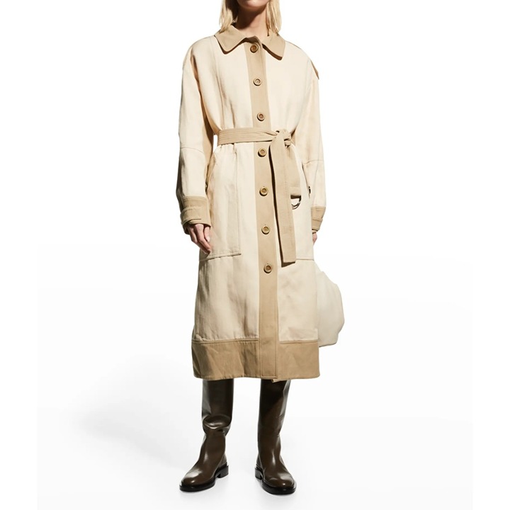Ulla Johnson Emmanuelle Trench Coat, Size P, Neutral Color, Desert Night