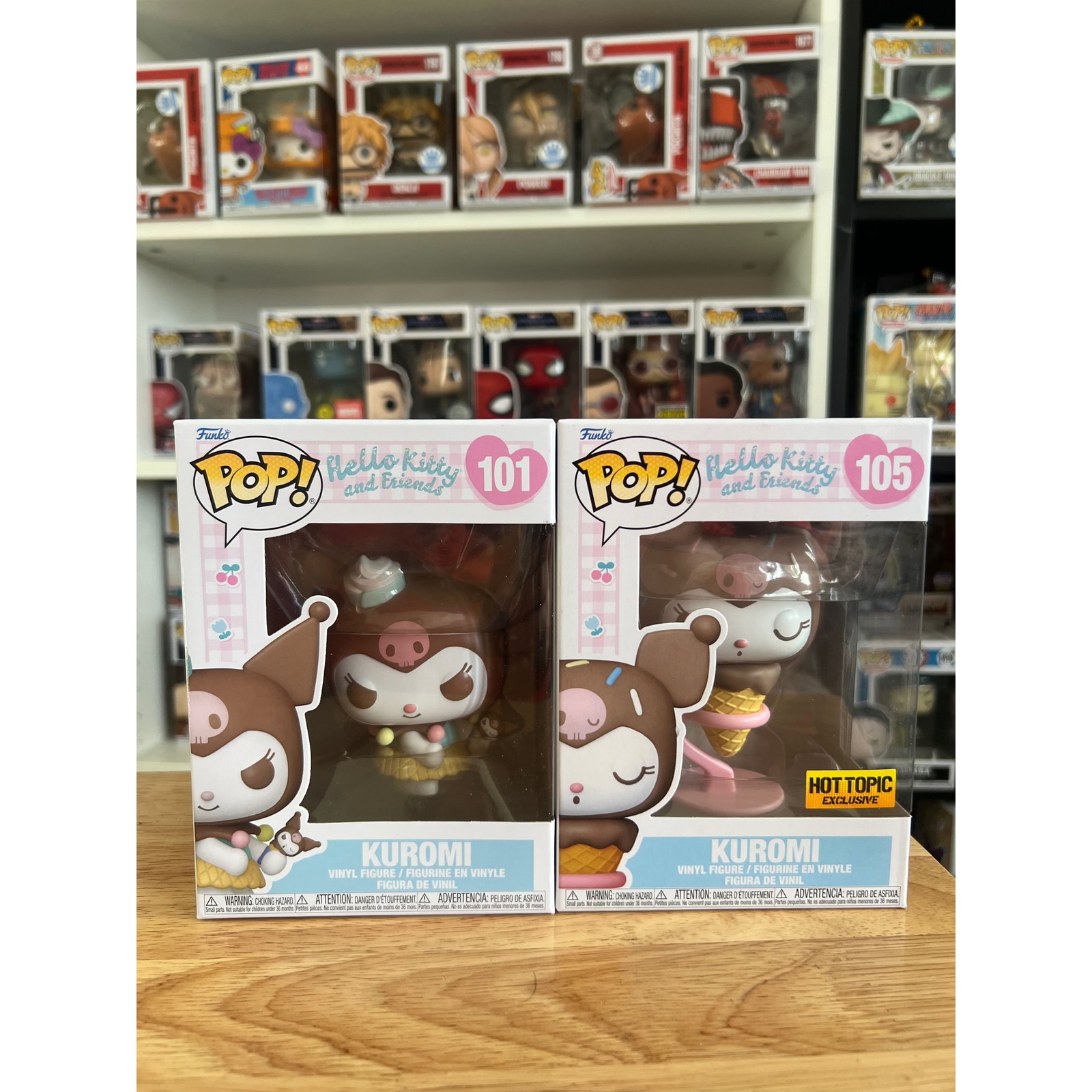 2 NEW IN HAND Kuromi Ice Cream Funko Pops #101 #105 Sanrio Hello Kitty Friends