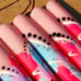 90's Freanknik Style Acrylic Press On Nails with FREE TOE TIPS!