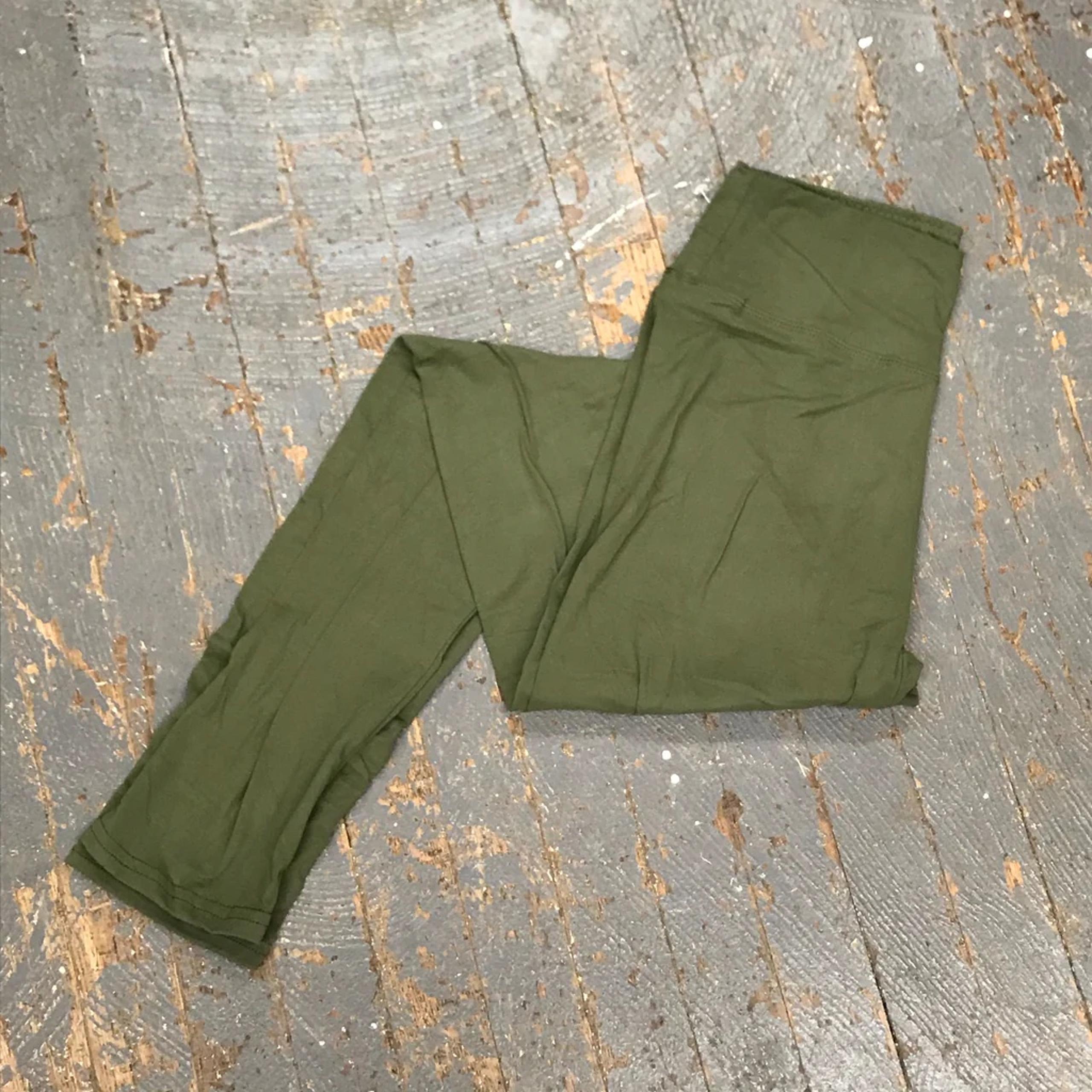 Plus Size Olive Leggings Fits Sizes 12-18 NWT