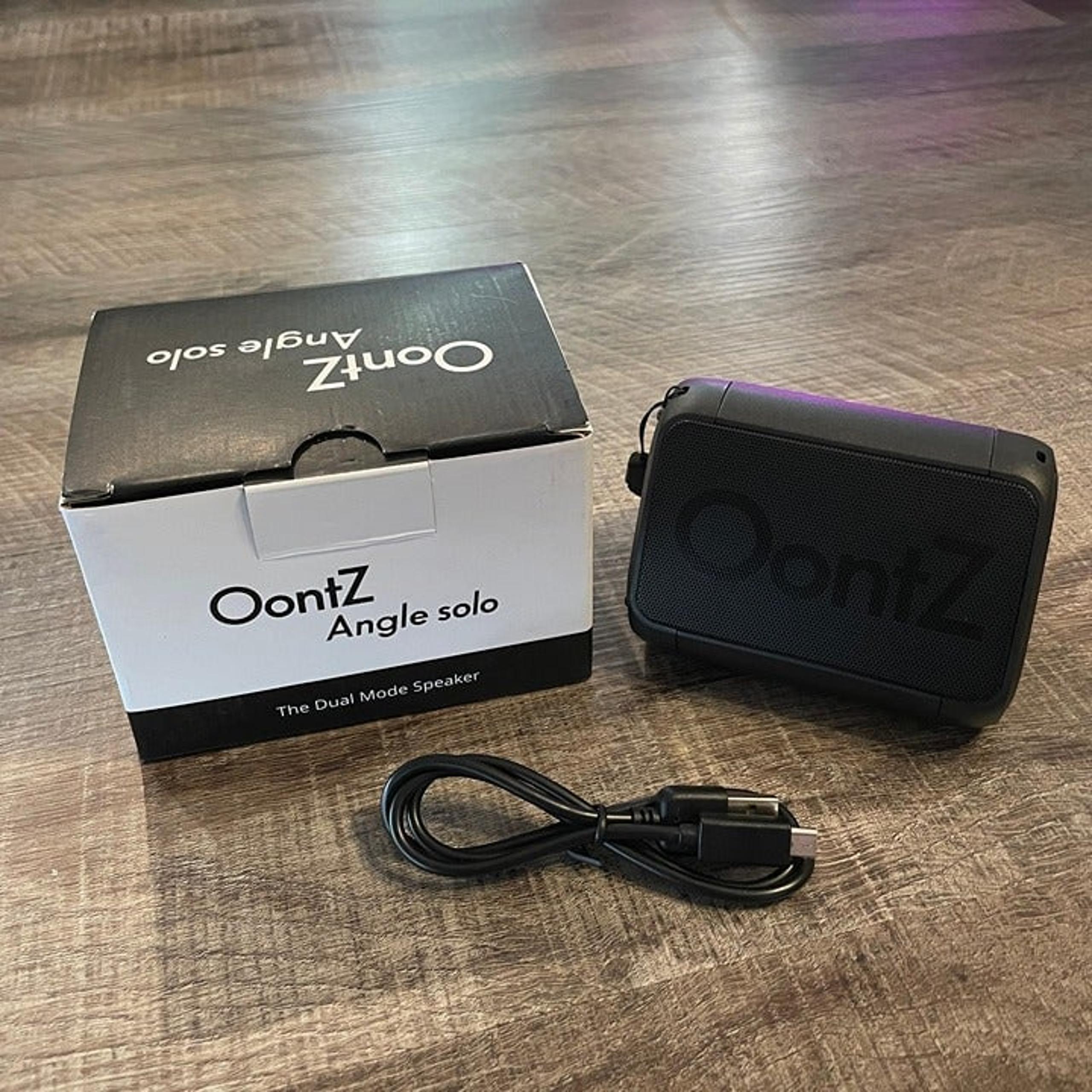 OontZ Angle Solo Portable Bluetooth Travel Speaker IPX5 Water Resistant BLACK