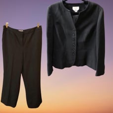 Women's Black Wool Talbots Suit Blazer (size 14) and Trousers (size 12)