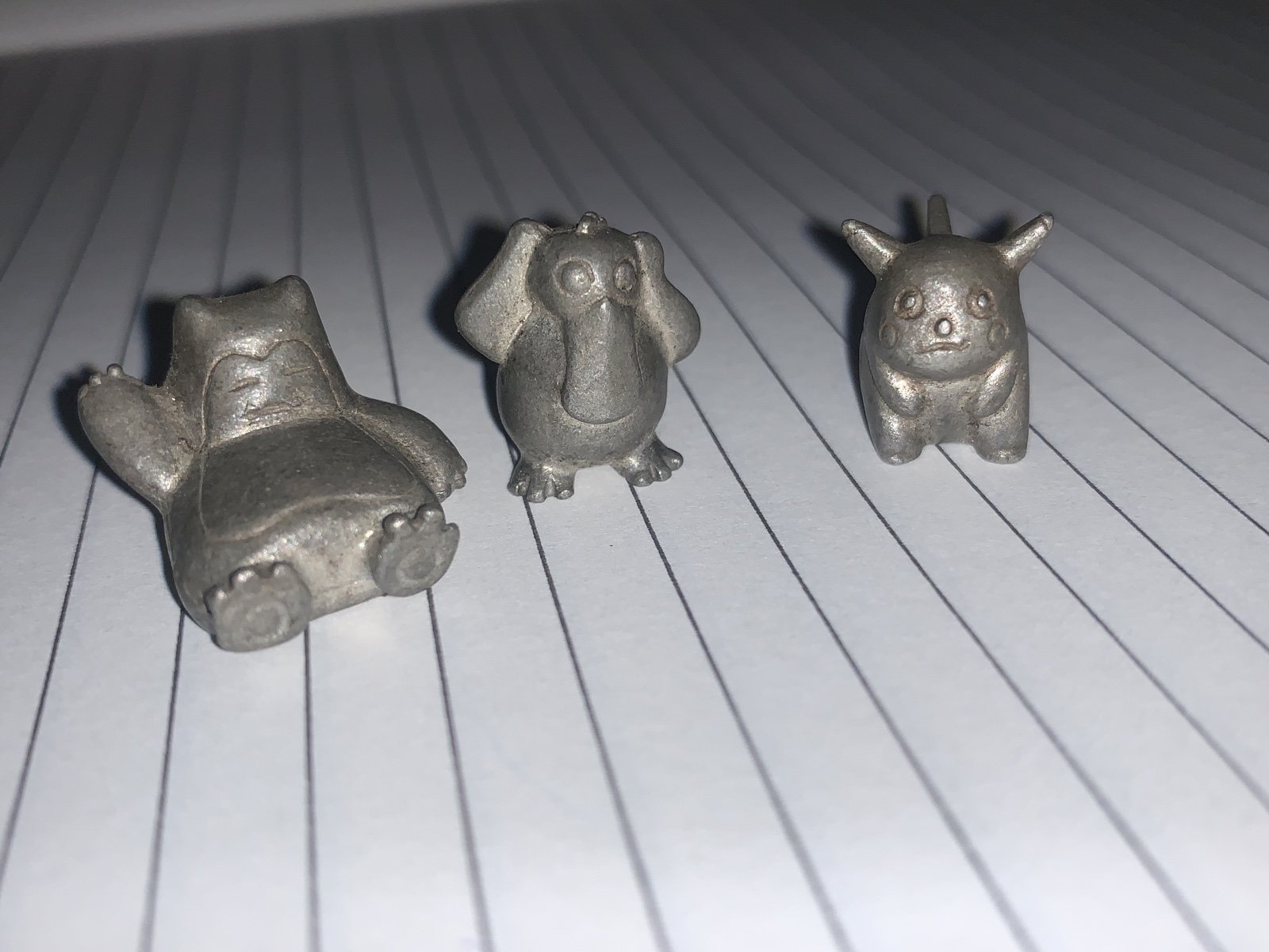 Pewter Pokémon tokens
