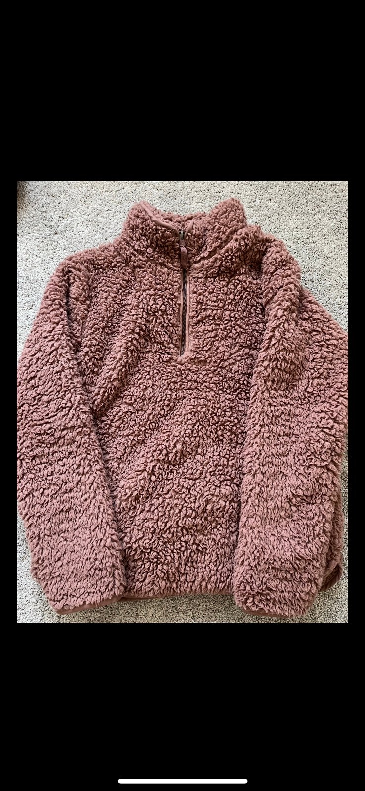 Brown/Mauve Sherpa Altar’d State quarter zip up