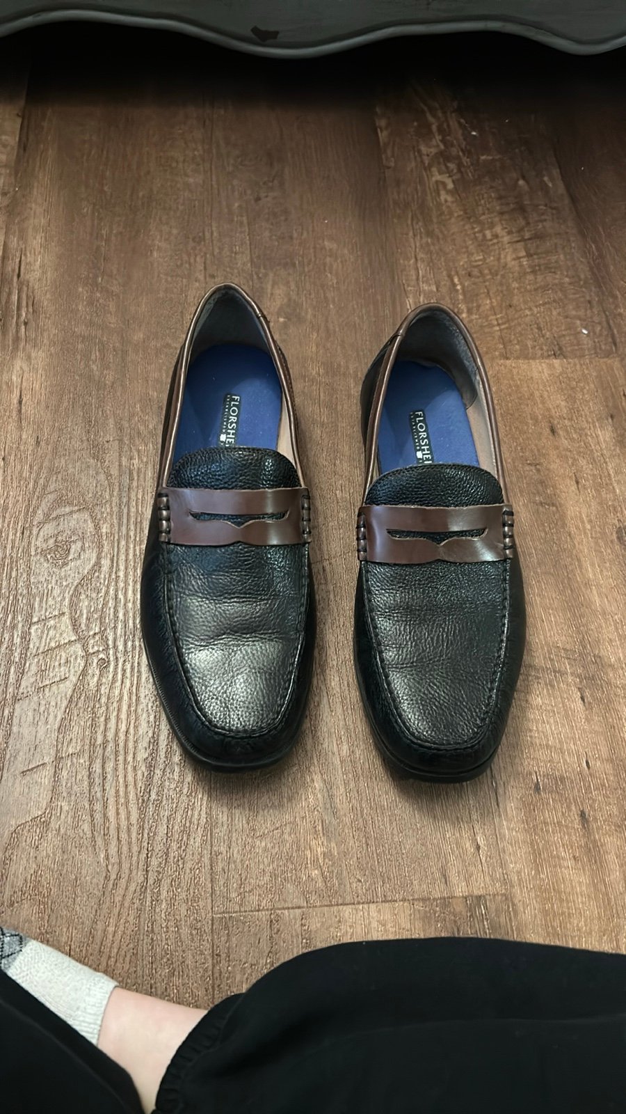 Florsheim two-tone leather penny loafers size 13M