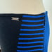 St. John Royal Blue Black Knit Pencil Skirt Striped Color-Block Knitwear Size 8