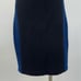 St. John Royal Blue Black Knit Pencil Skirt Striped Color-Block Knitwear Size 8