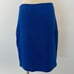St. John Royal Blue Black Knit Pencil Skirt Striped Color-Block Knitwear Size 8