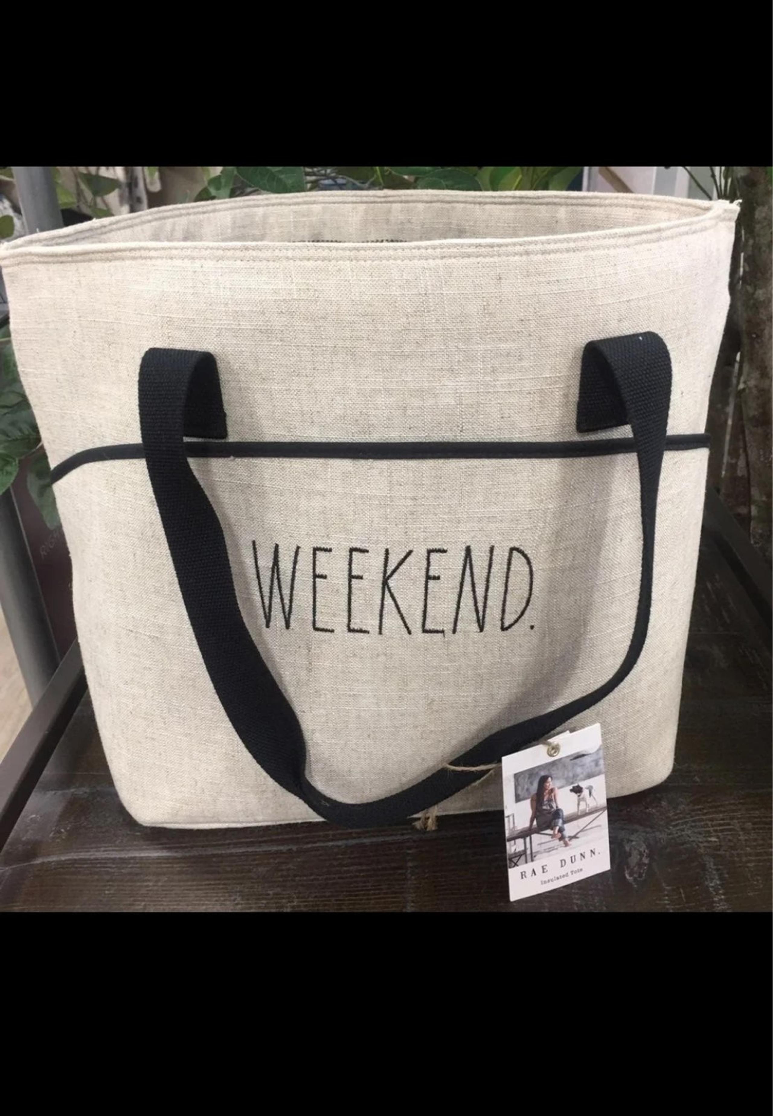 Rae Dunn WEEKEND Insulated Tote Bag