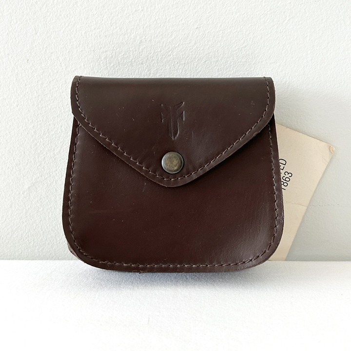 Vintage FRYE Leather Belt Bag Brown Lightweight Compact Travel Snap Close W/ Tag