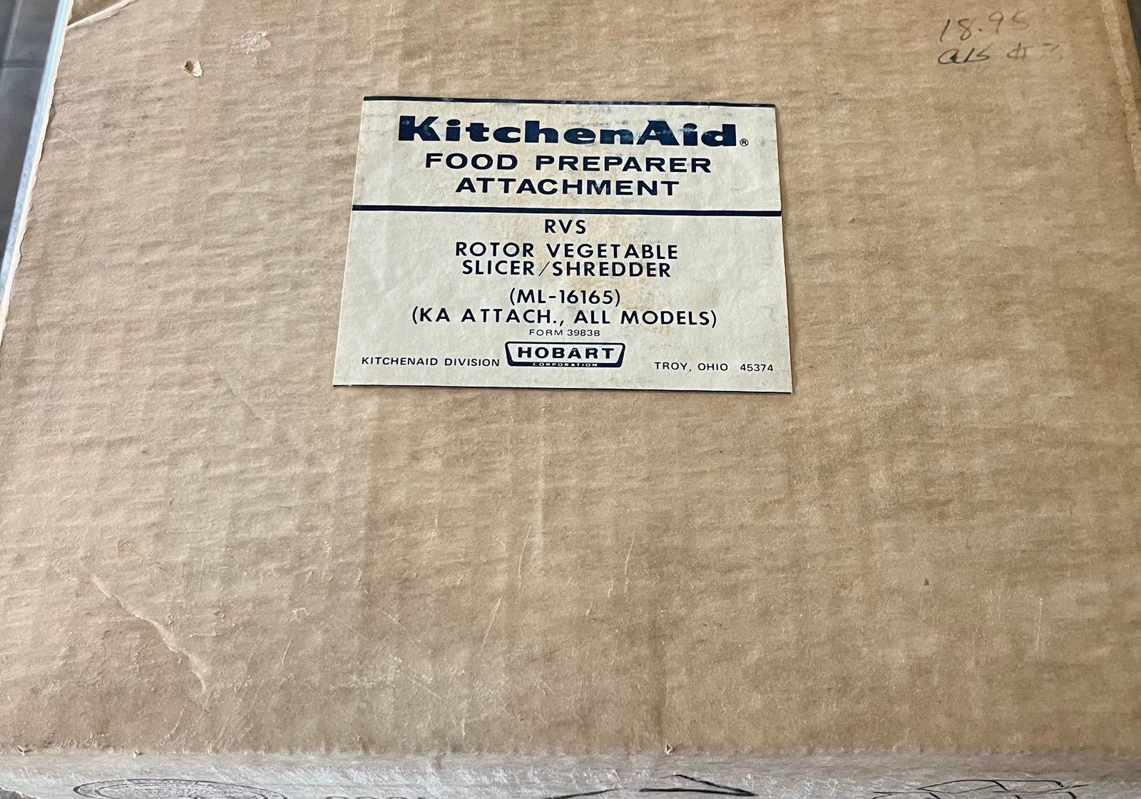 Vintage KitchenAid slicer/shredder ML-16165