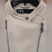 ZARA Vegan Faux Leather Motorcycle Moto Zippered Jacket in Winter White Size XL