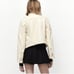ZARA Vegan Faux Leather Motorcycle Moto Zippered Jacket in Winter White Size XL