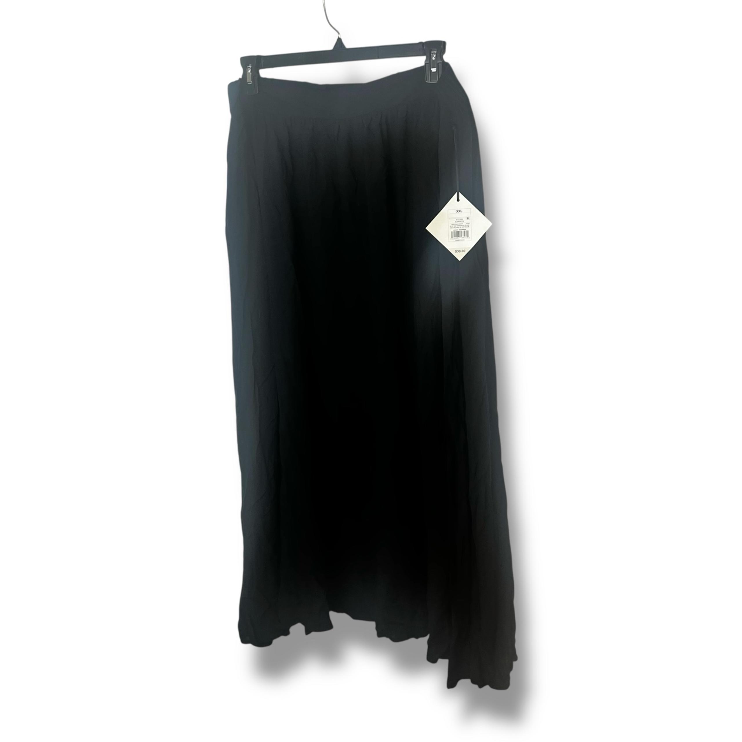 Ava & Viv Black Maxi Skirt Size XXL New