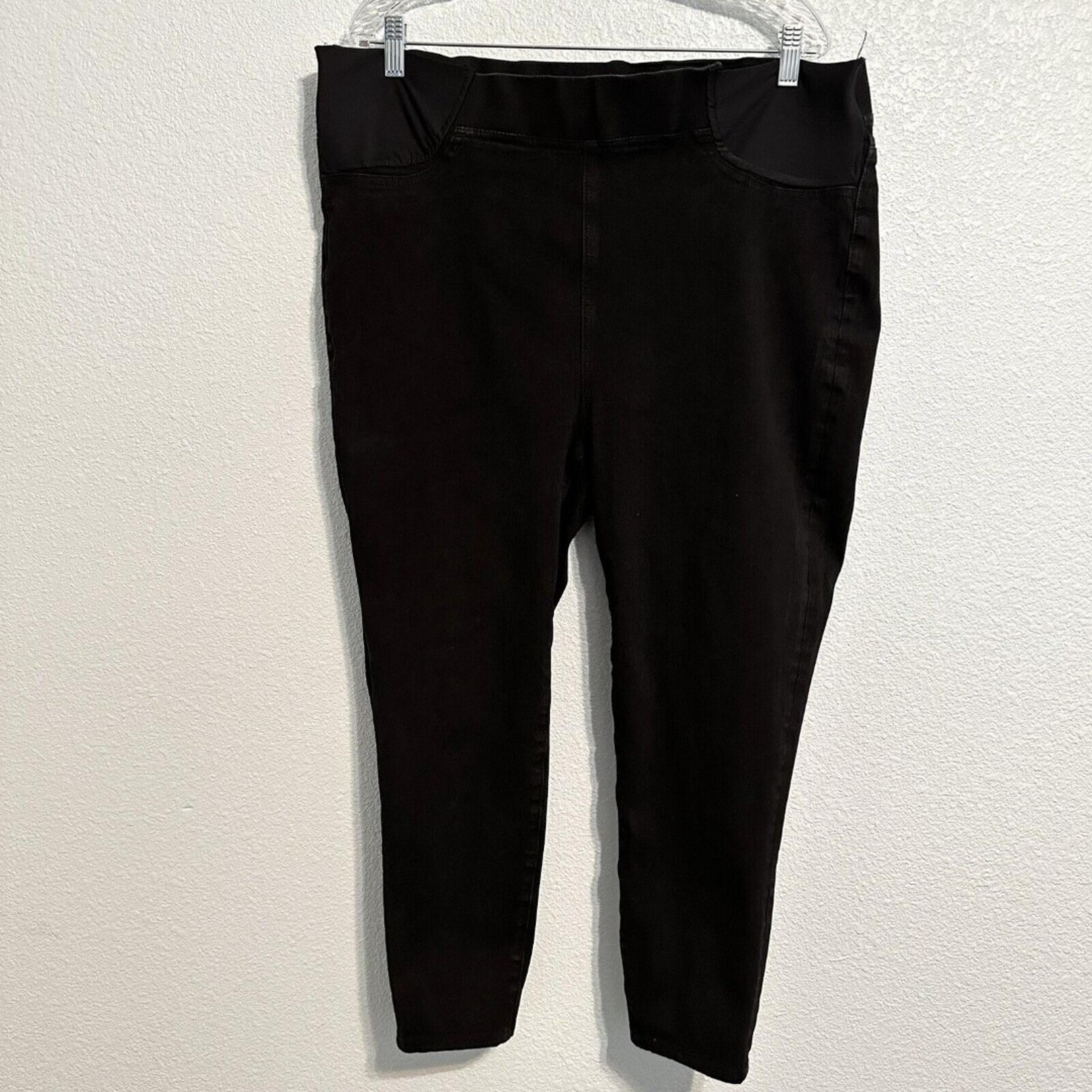 Madewell Jeans Womens Plus Size 40 Frost Black Denim Pull On Style J7346