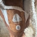 Flower Mountain Pampas Teddy Shearling & Suede Sneaker Shoe Size 7