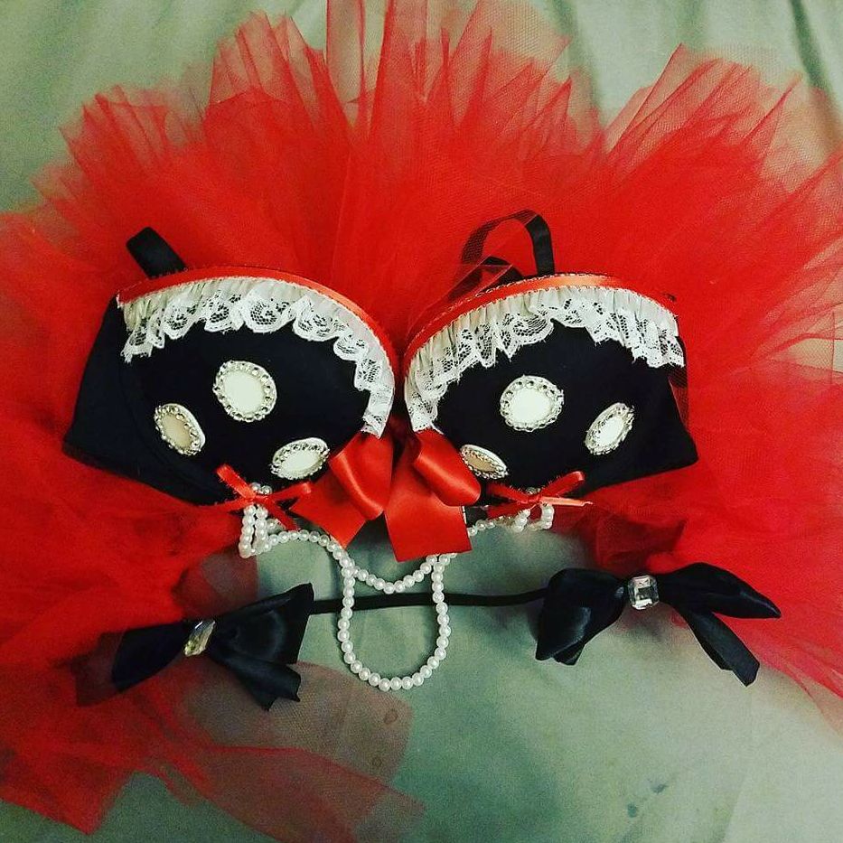 Minnie mouse bra as half tutu bustle