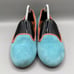 Cole Haan NikeAir Sole Slip On Flats Women’s 7 B Blue Orange Leather Ballet