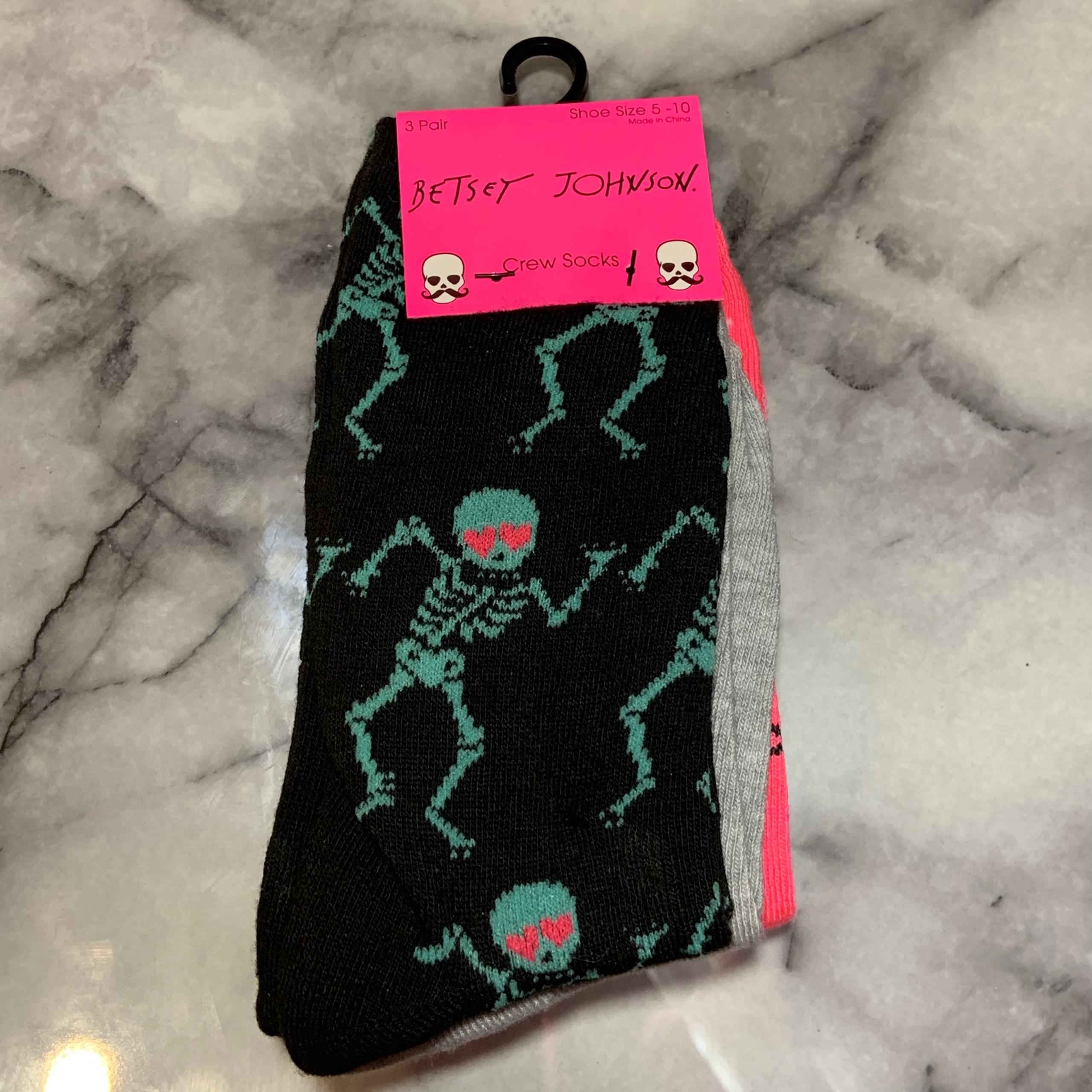 Betsey Johnson - 3 Pairs of Women’s Crew Socks - Halloween Themed