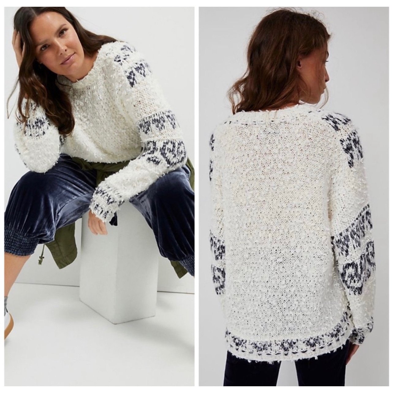 Anthropologie Pilcro Petra Feathered Sweater - NWT - XL