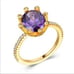 *NEW*18K Gold Cubic Zircon Elegant Ring