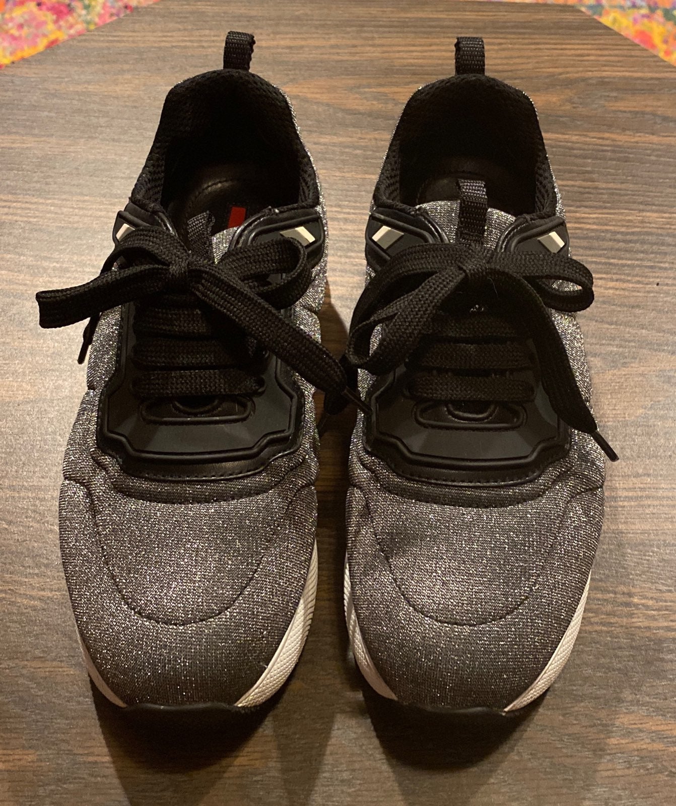 Prada Metallic low top sneakers