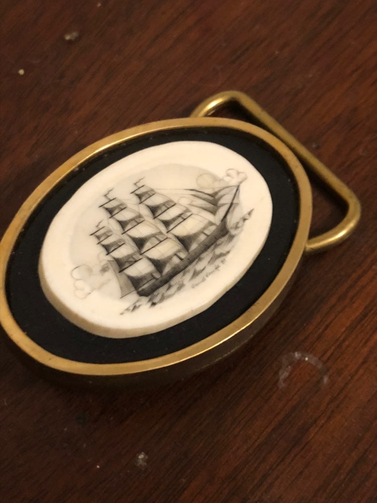 Custom engraved belt buckle
