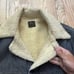 Men's Vintage 70's Sears USA Dark Blue Sherpa Lined Barn Chore Coat Jacket Sz XL