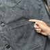 Men's Vintage 70's Sears USA Dark Blue Sherpa Lined Barn Chore Coat Jacket Sz XL