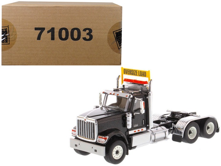 International HX520 Day Cab Tandem Tractor Black 1/50 Diecast Model by Diecast