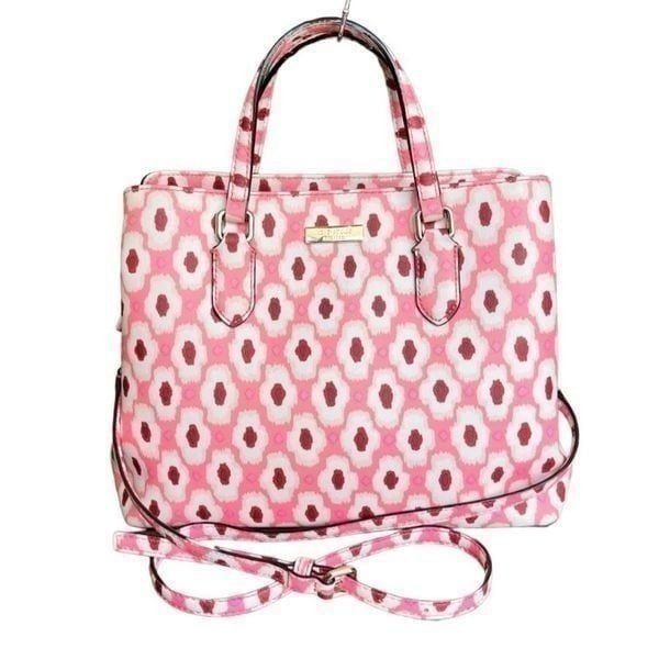 KATE SPADE EVANGELIE LAUREL WAY IKAT POSEY SATCHEL - Red/Pink
