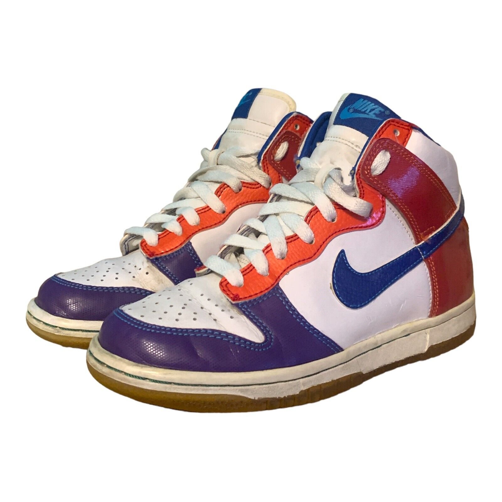 Nike Dunk High Premium Rainbow Patent Leather 318633-141 Multicolor US 4Y