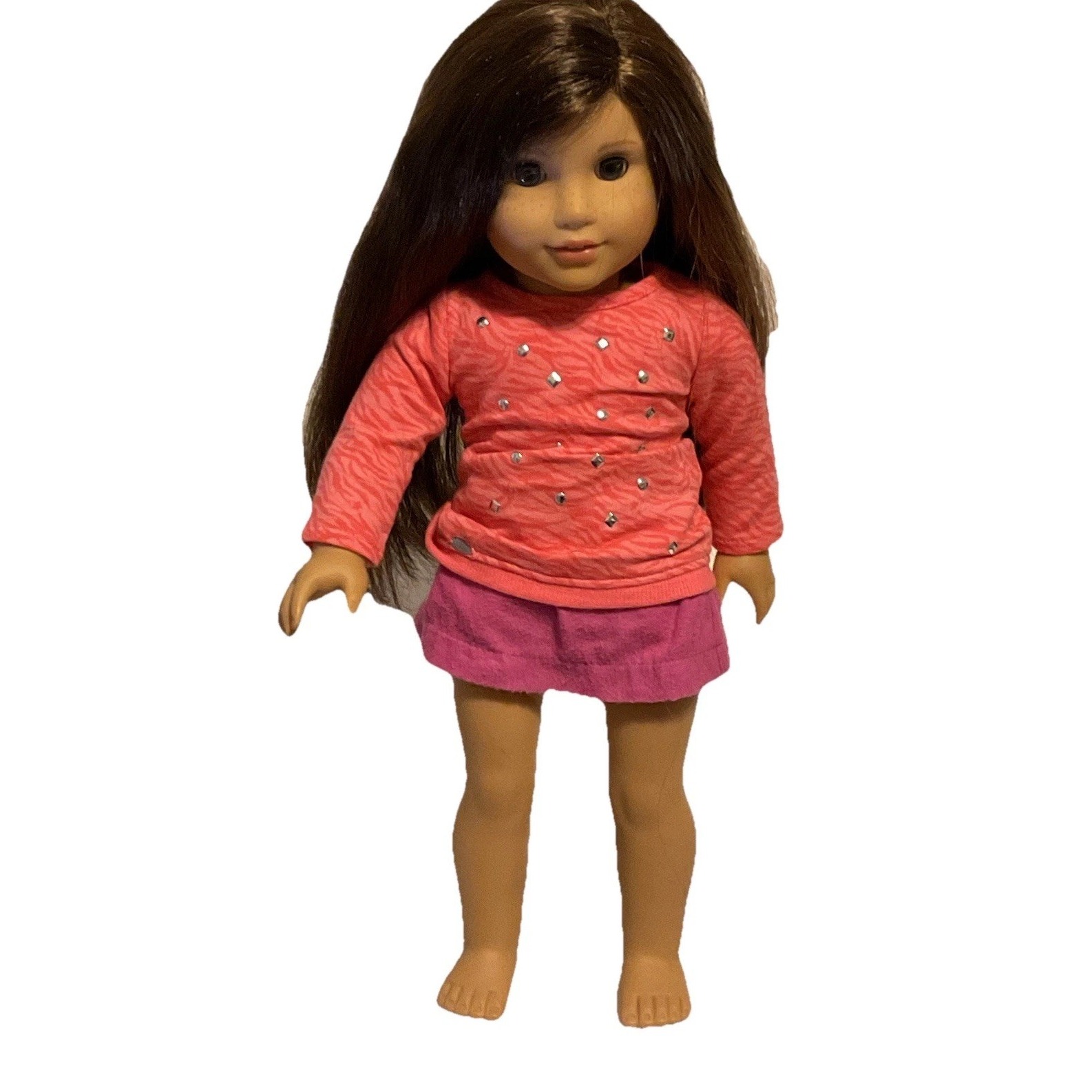 American Girl Doll Retired Grace Blue Eyes Freckles pierced ears with clothes