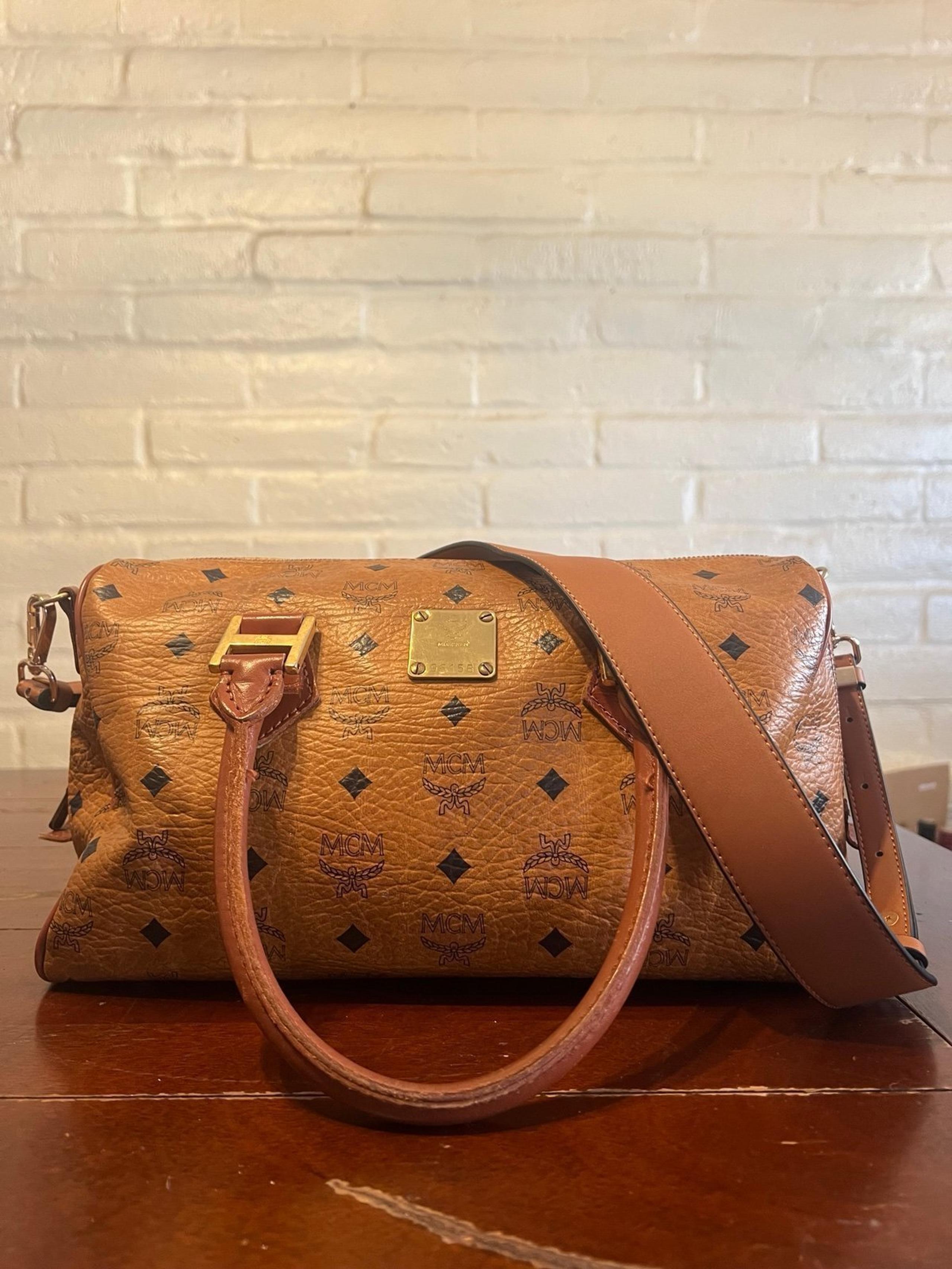 MCM Classic Monogram Boston Bag -Large