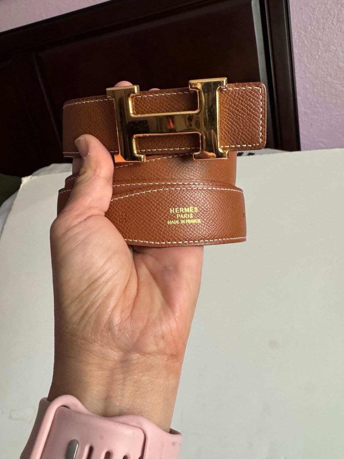 Hermes Constance Reversible H Belt