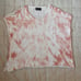 Wooden Ships Coral/White Tie Dye Maui V Slouchy Tee - S/M