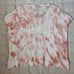 Wooden Ships Coral/White Tie Dye Maui V Slouchy Tee - S/M